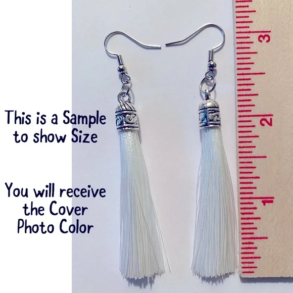 Tassel / Bohemian Colorful Earrings - Picture 2 of 3